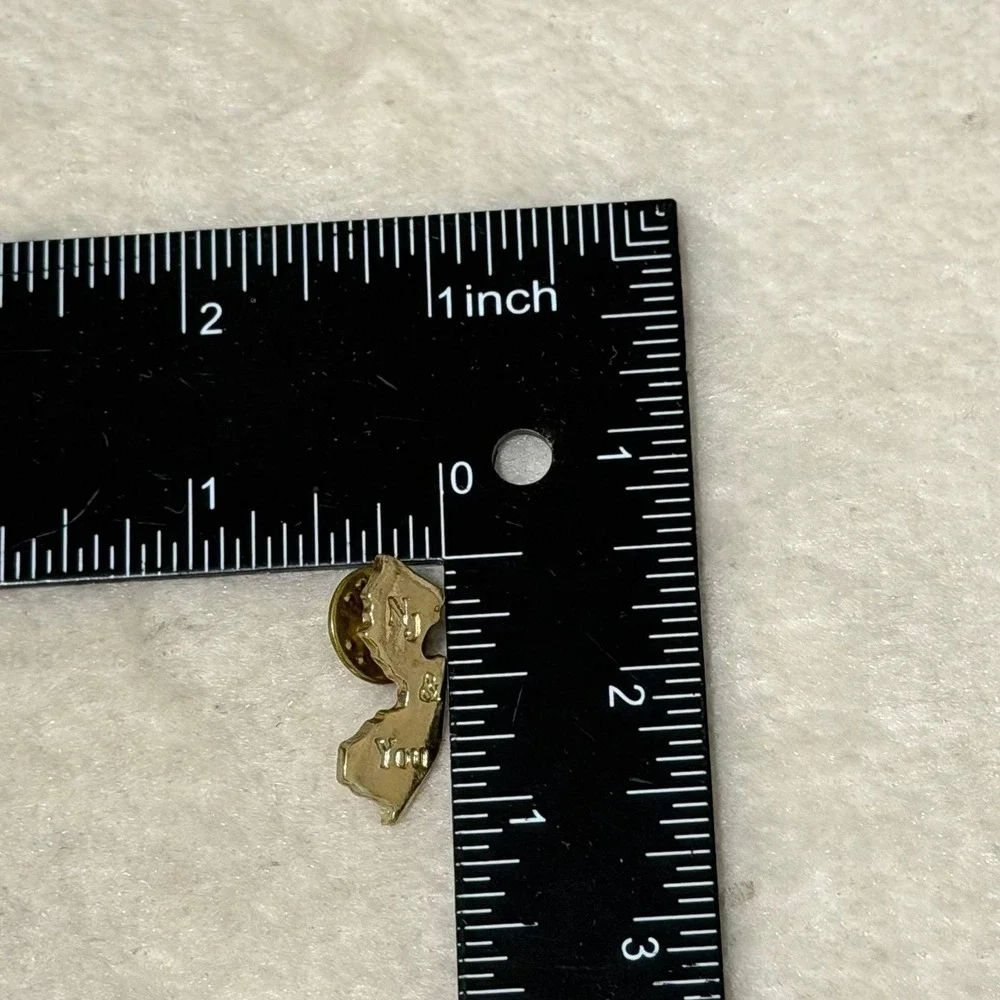 New Jersey NJ and You Gold Tone Vintage Lapel Pin F26